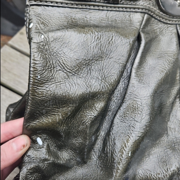 Authentic Coach 13915 Garnet Patent Gunmetal Handbag - Picture 5 of 7